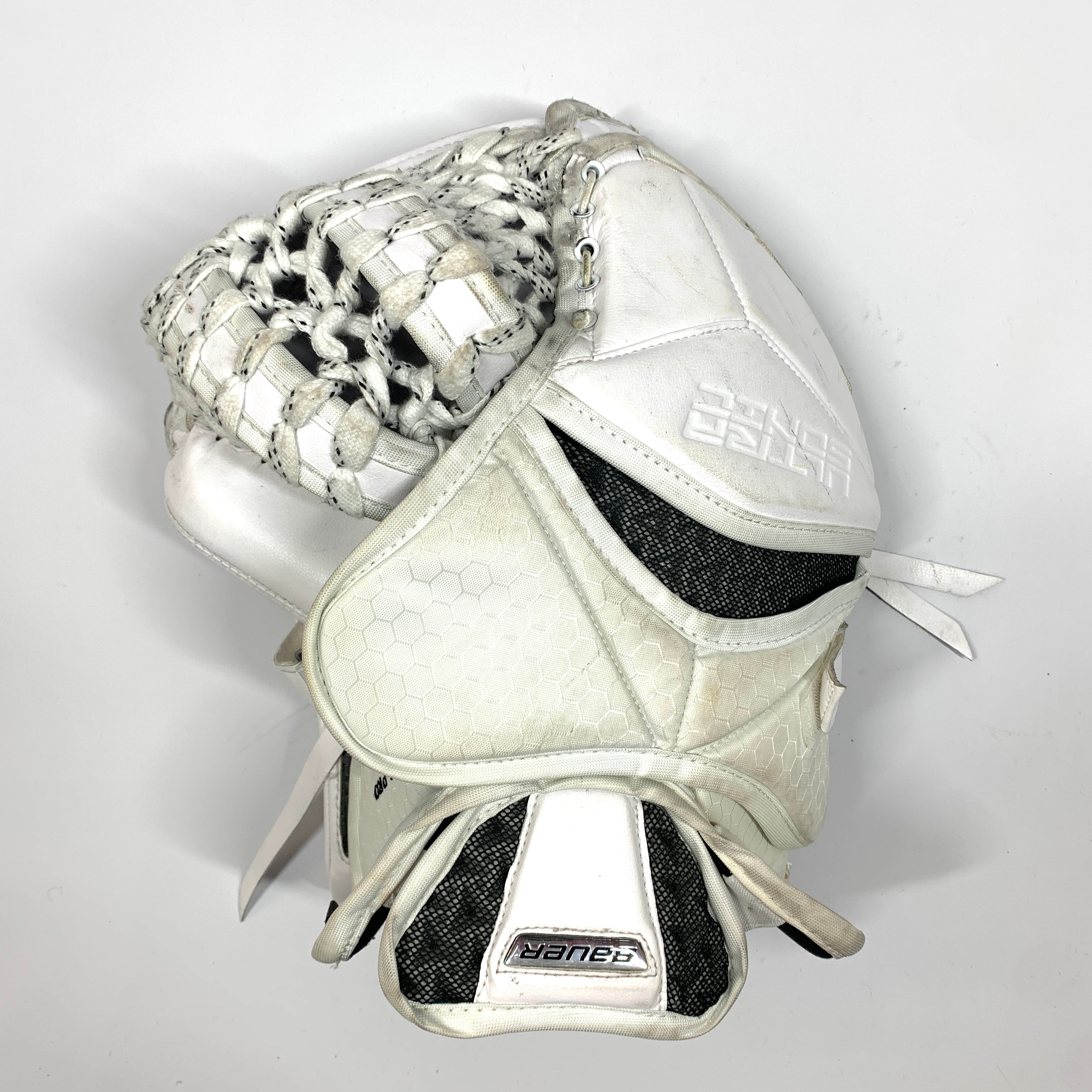 Bauer Supreme 2S Pro - Gant de gardien de but Pro Stock d'occasion - Droitier (blanc)